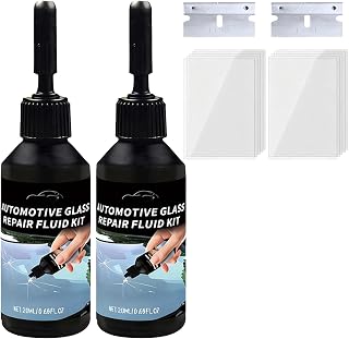2 Stück Steinschlag Reparaturset Windschutzscheibe, Cracked Windshield Repair Kit, Scheibenreparatur Glas Reparatur Set Zur Reparatur Langer Rissen