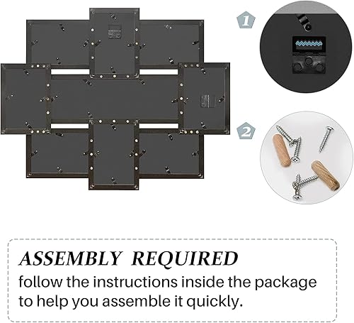 Miniatura 7 de HELLO LAURA - Marco de collage de fotos para pared, marcos de fotos familiares, decoración de pared, 8 aperturas para tomas de fotos de 6 x 4