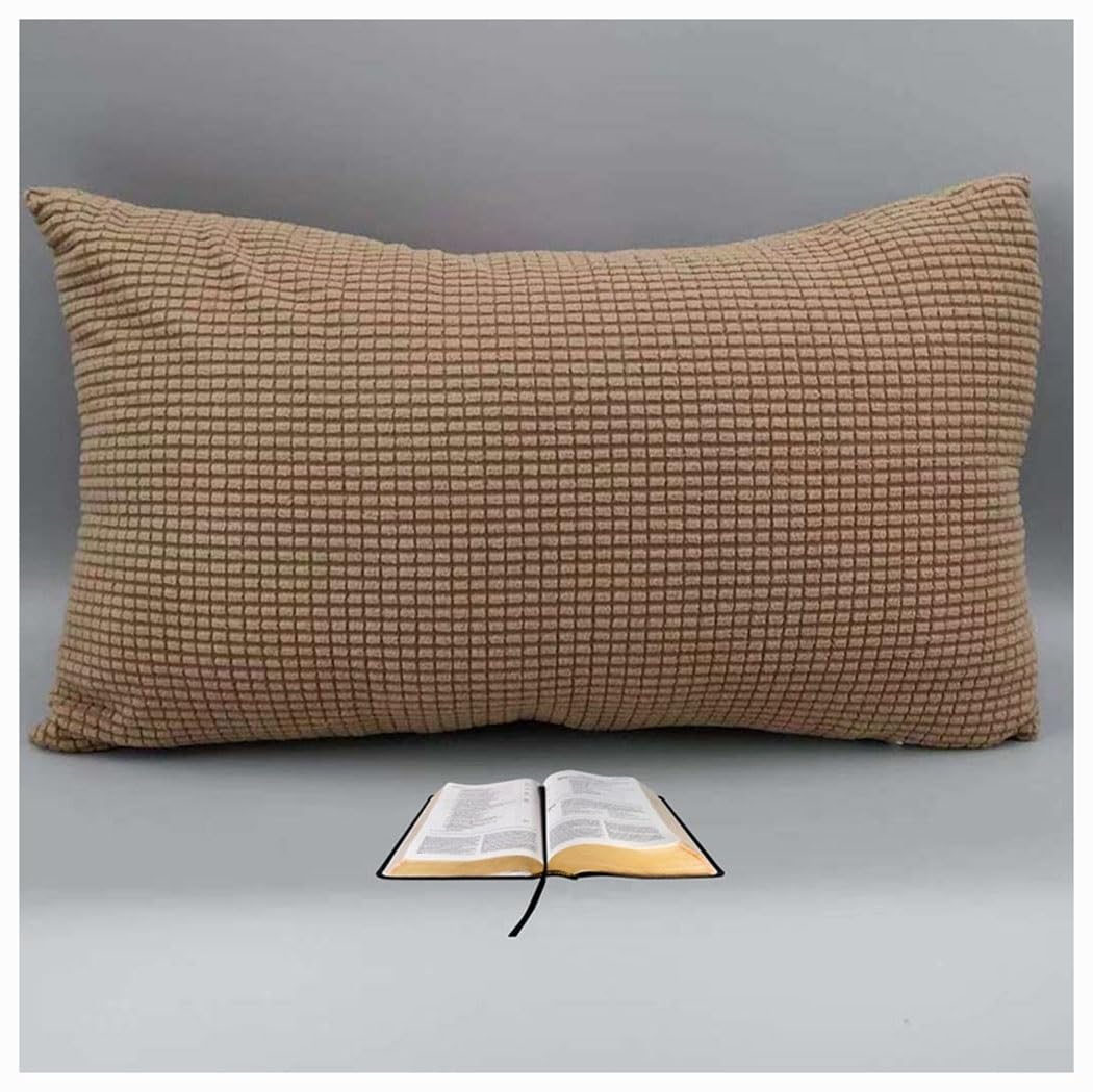 ZZDZW Stretch Throw Pillow Cases Rectangular,Extra Large Decorative Cushion Covers Cover,Corduroy Cushion Slipcover With Zipper Pillowcases For Sofa Couch Living Room(Brown,60x90 cm)