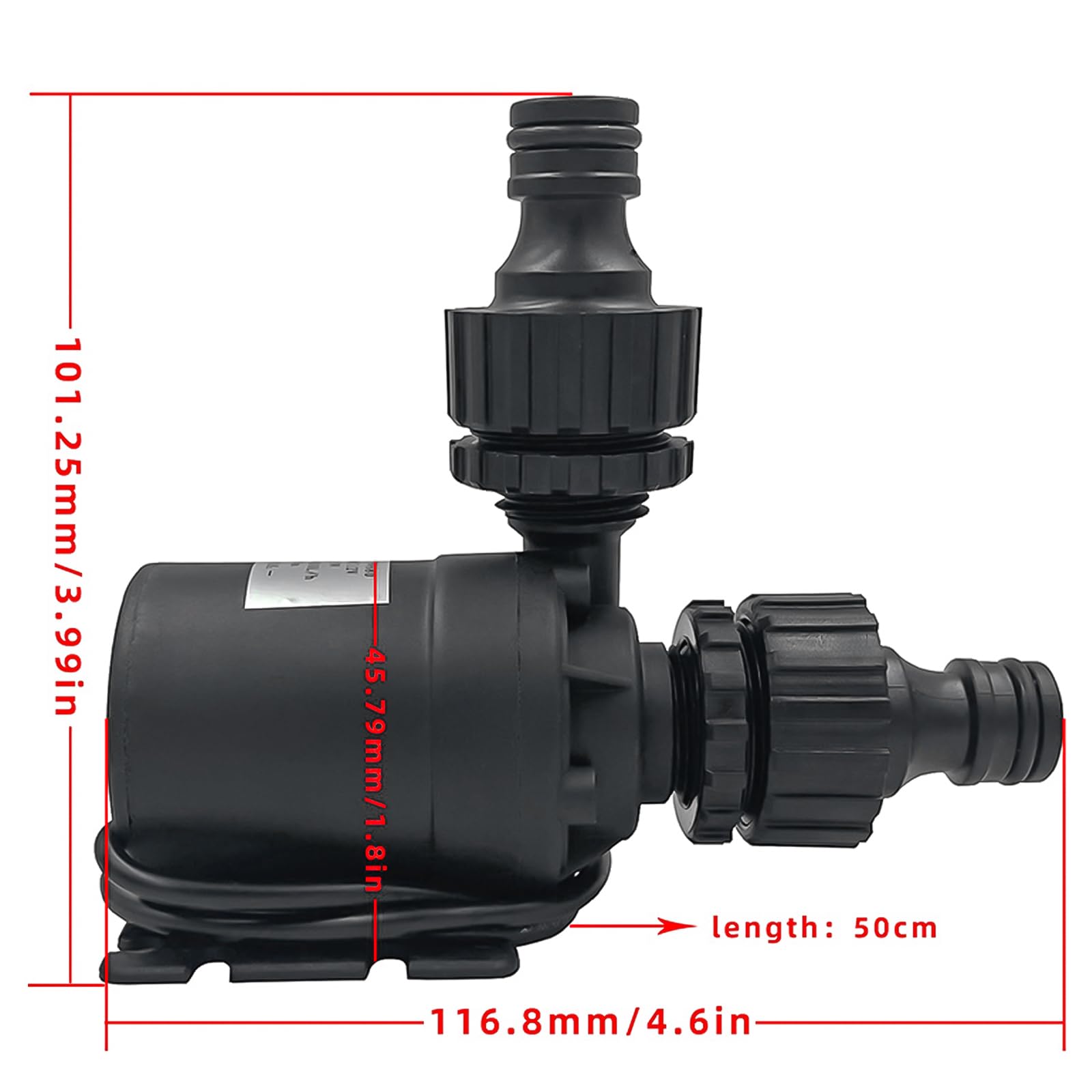2 Pièces Pompe a Eau 12v, Mini Pompe à Eau Submersible Moteur Sans Balais 800l/h 5m, Pompes à Eau pour la Circulation de l'eau de la Piscine de Fontaine Solaire d'aquarium d'étang de Bassin