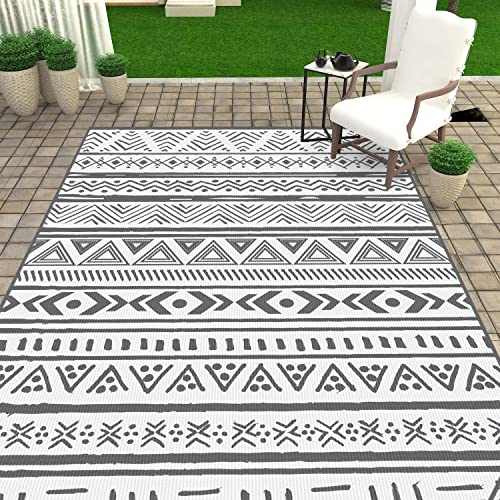 Add Style to Your Outdoor Space with a White and Grey Outdoor Rug