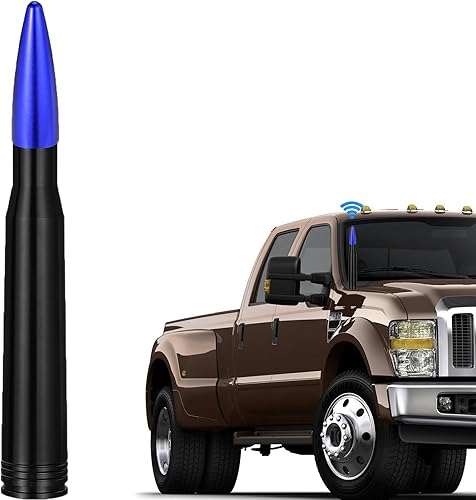 Reemplazo de antena corta de 5.5 pulgadas con tapas de vástago de válvula para Ford Toyota Car Truck Antena Accesorios (azul)