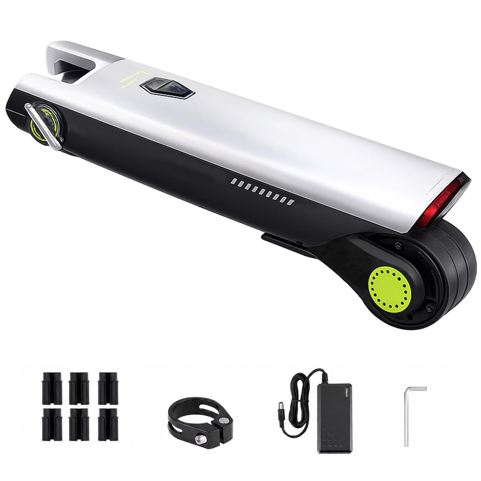 Wangyingxu Power Bicycle Electric Booster, Portable Electric Bike Booster with 25KMH Speed, 50KM Long Range, Smart App Control, 4 Assist Modes for Daily Cycling