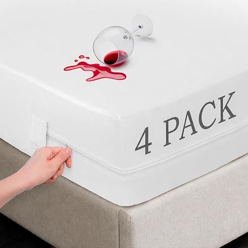 Miniatura 10 de LUX Décor - Funda de colchón con cremallera tamaño Queen, a prueba de chinches, 100% impermeable, protector de colchón de 14 pulgadas de