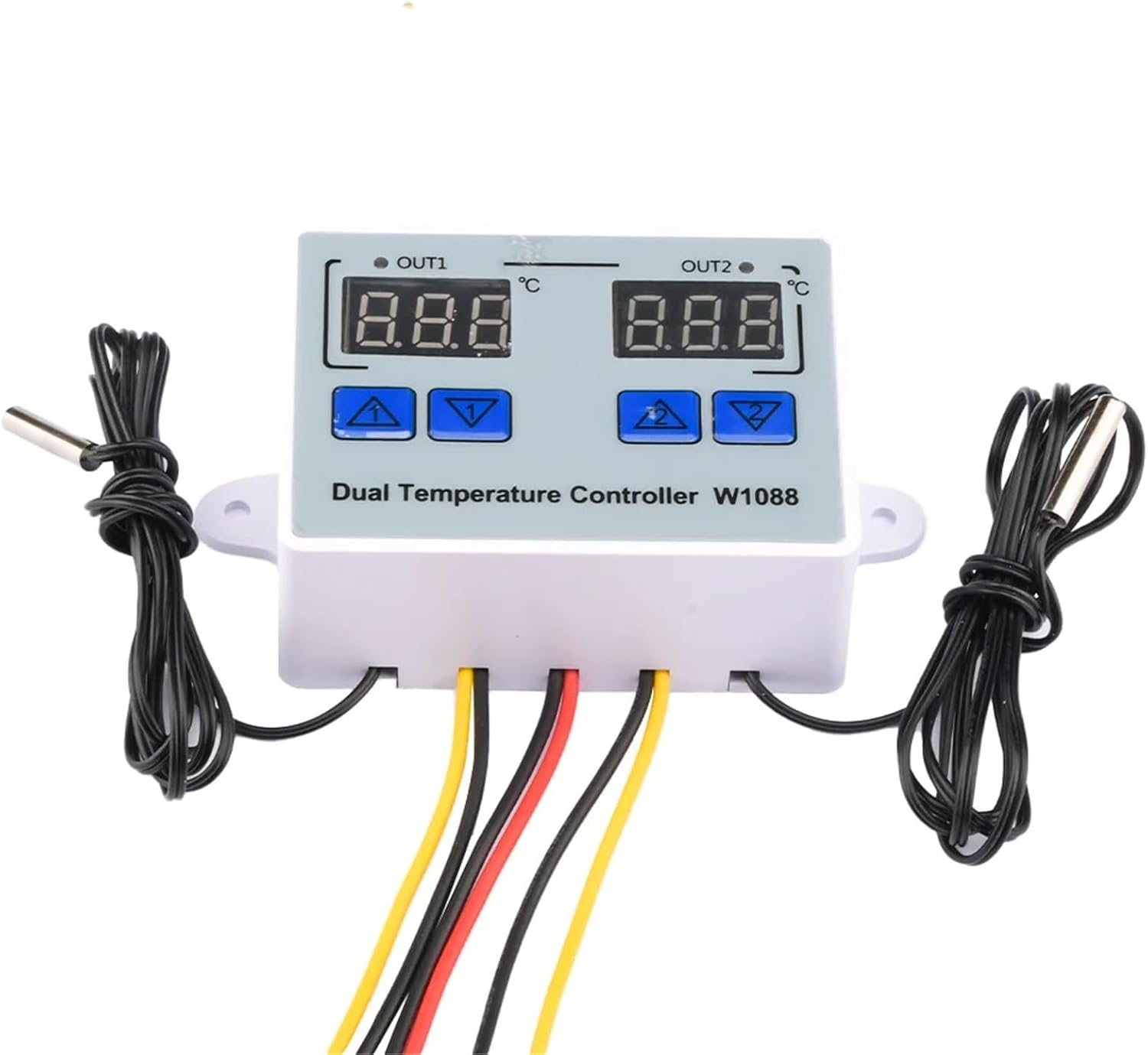 W1088 Computer Dual LED Digital Temperature Sensor Meter Controller Electric Heating Thermostat 12V Thermoregulator(12V)