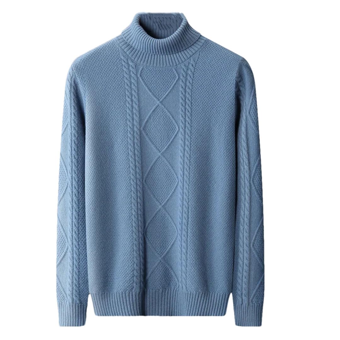 Suéteres De Cuello Alto para Hombre Jersey De Punto De Lana Tops Sueltos De Manga Larga