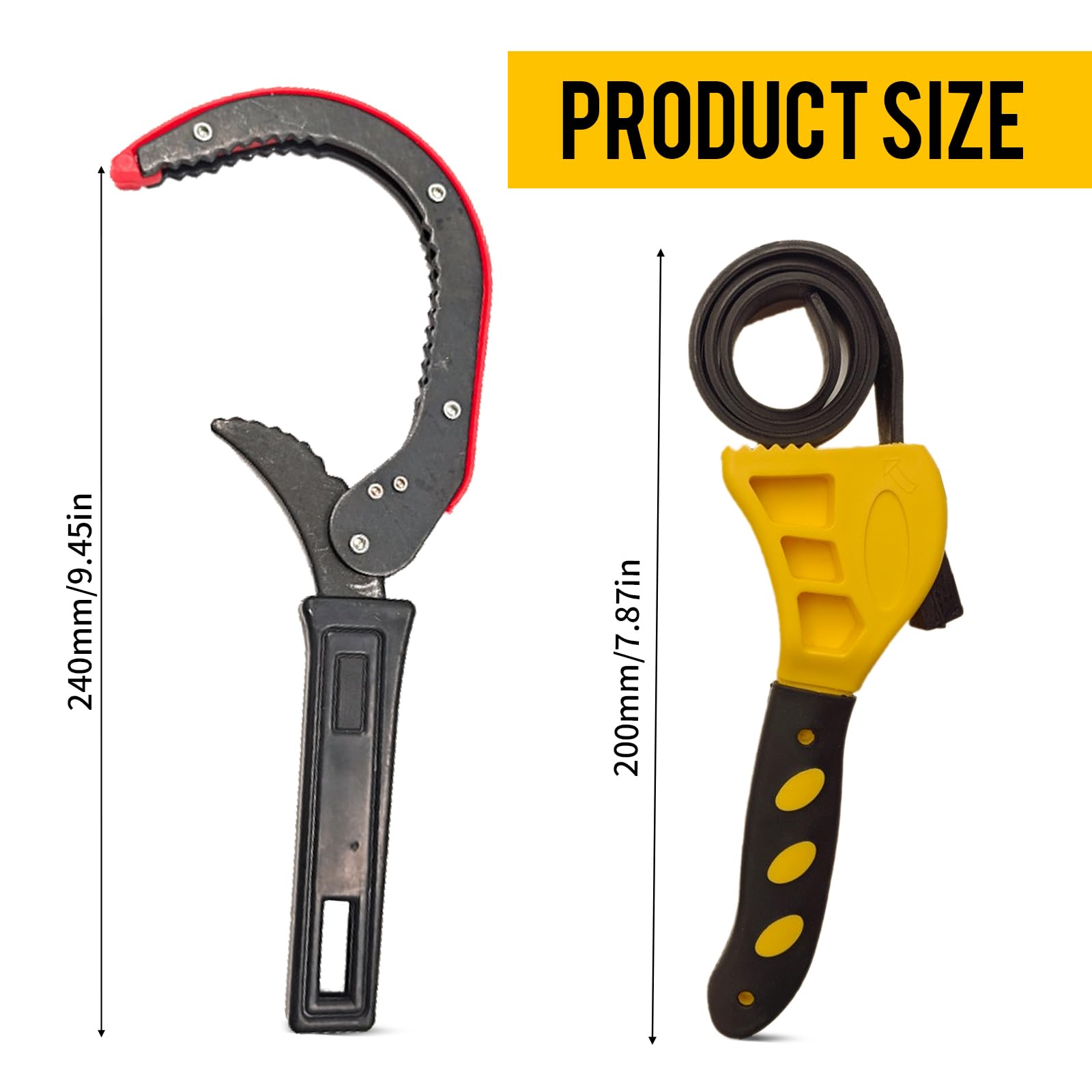 DHSWNNG 2PCS Boiler Magnetic Filter Spanner Rubber Strap Wrench Oil Filter Removal Strap Wrench for Plumbing Universal Magnaclean Spanner for Pipes Shower Head - Image 2