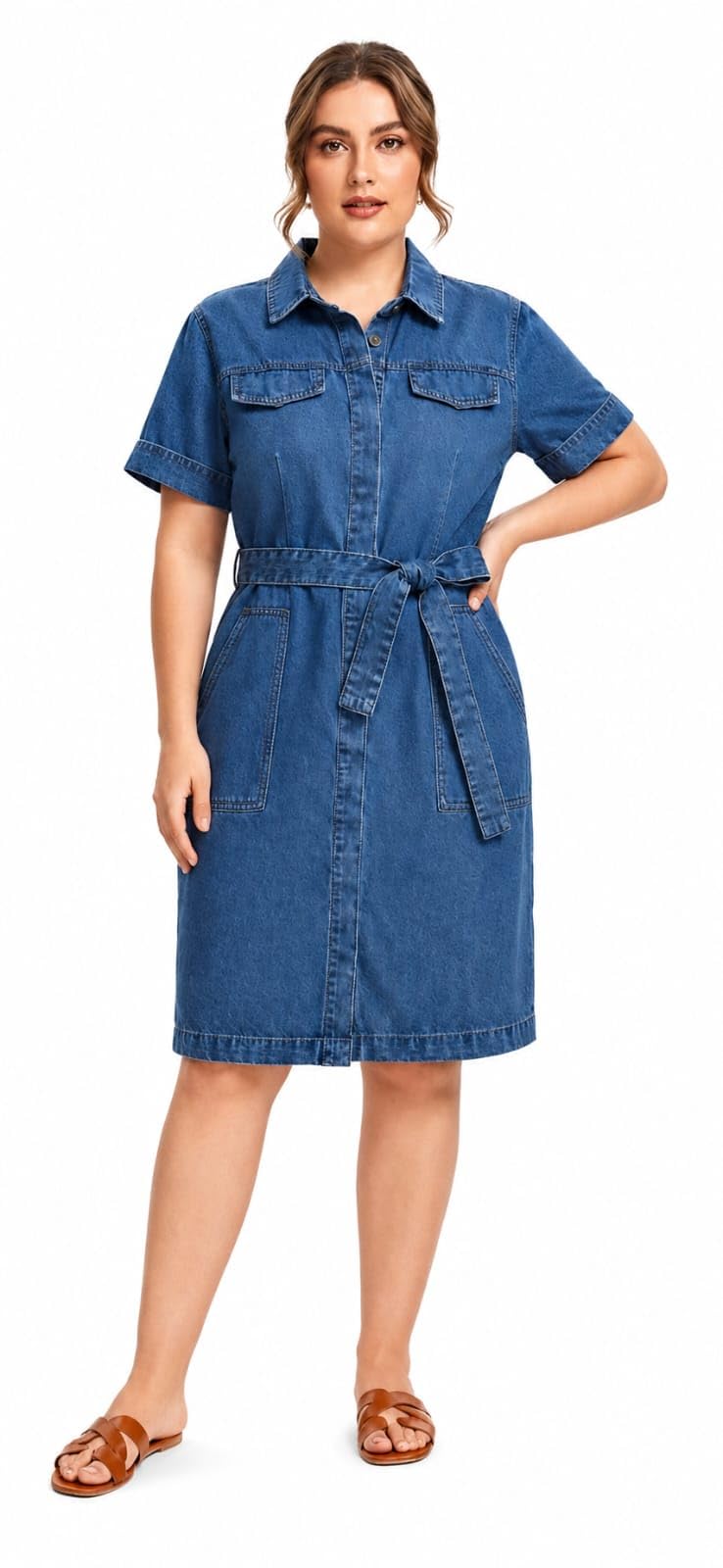 Denim Shirt midi Dress-picture-47