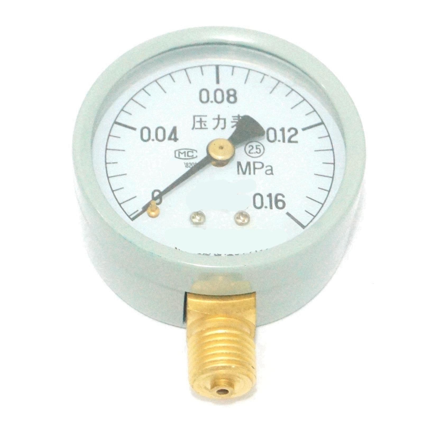 Manómetro de presión para compresor de Aire de Montaje Radial de 100 mm y 0,1 MPa a 25 MPa (Color: 0-0,16 MPa)