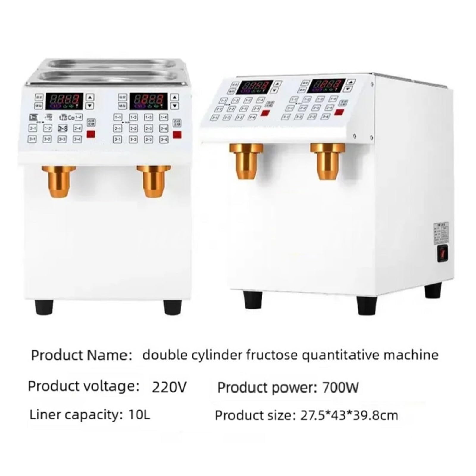 Distributore di sciroppo, dosatrice per fruttosio, piccola macchina dosatrice automatica per sciroppo a doppio cilindro, macchina per fruttosio, negozio di tè al latte, attrezzatura speciale, da