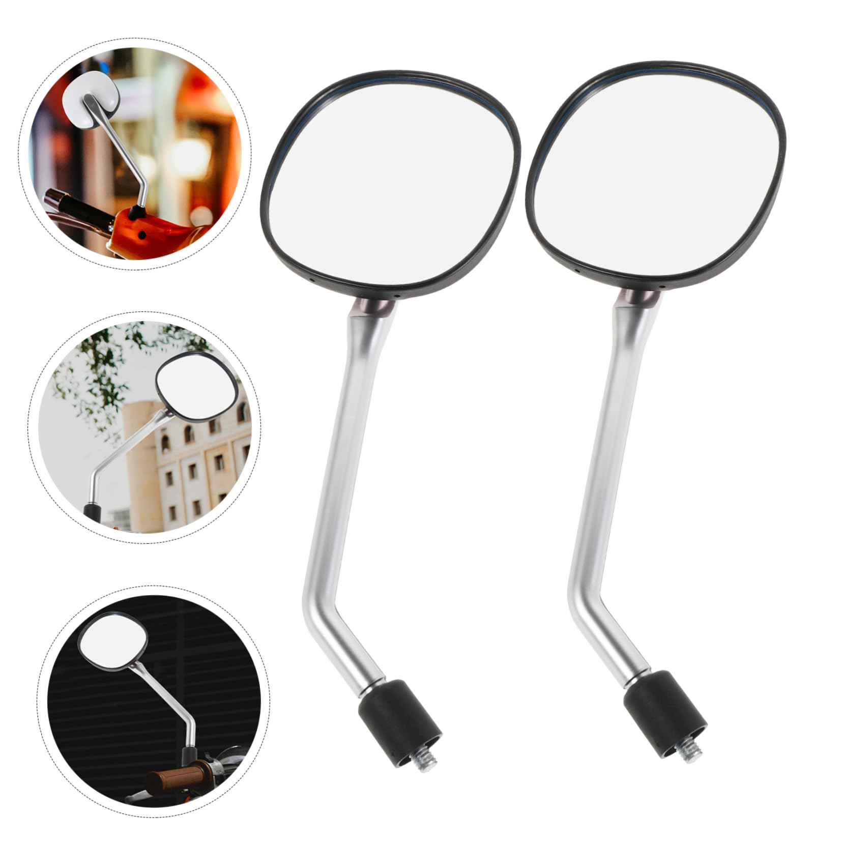 SOLUSTRE Specchietto Retrovisore per Bici Elettrica e Scooter in Abs, Facile da Installare, Design Elegante e Versatile, per Sostituzione Manubrio
