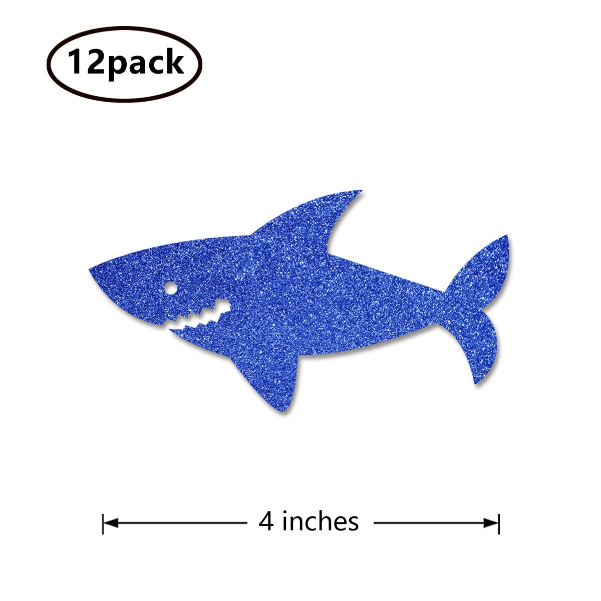 Shark Cut-outs, 12-Pack Table Topper Double-sided Birthday Baby Shower Party Decorations