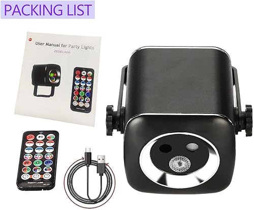 Miniatura 6 de Luces de fiesta, luces de discoteca para fiestas estroboscópicas para pista de baile, proyector de espectáculos de luz activada por sonido, luces de