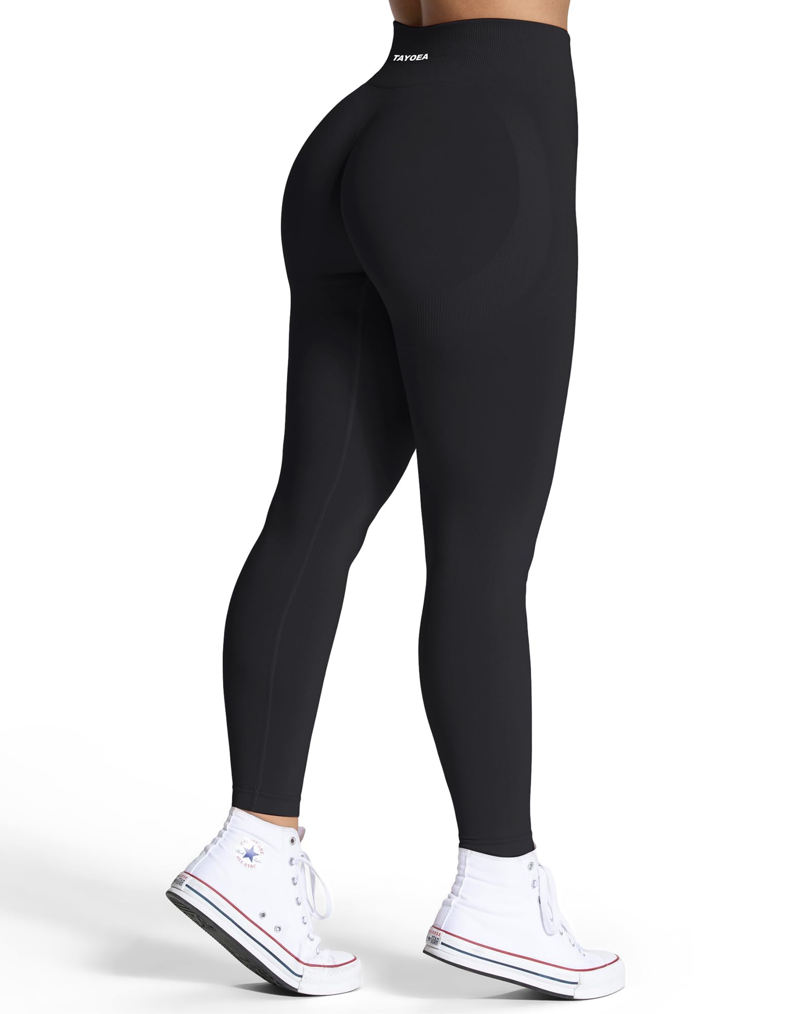 TAYOEA Sport Leggings Damen Push Up Booty Lifting Sportleggins Seamless Scrunch Butt Sporthose für Yoga Gym und Alltag