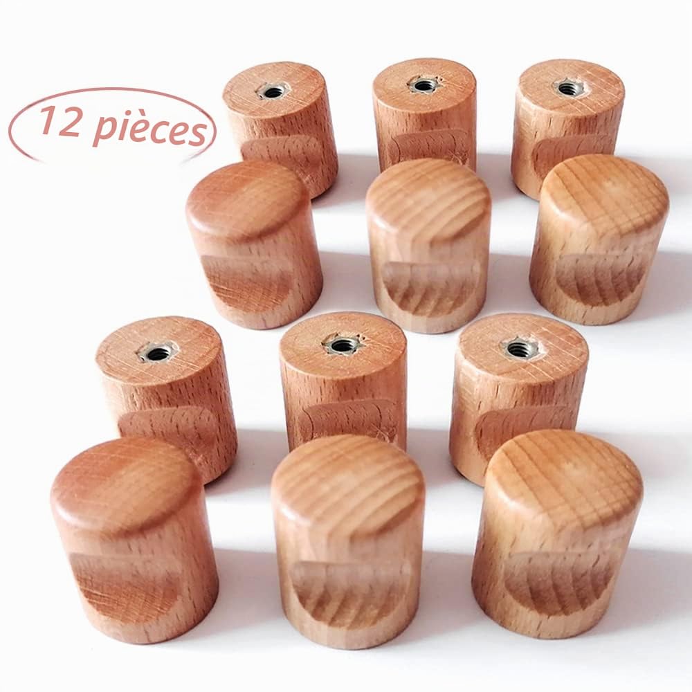 SUC-Poignées de tiroir Poignées de Meubles, Bote en Bois, Mini Poignées