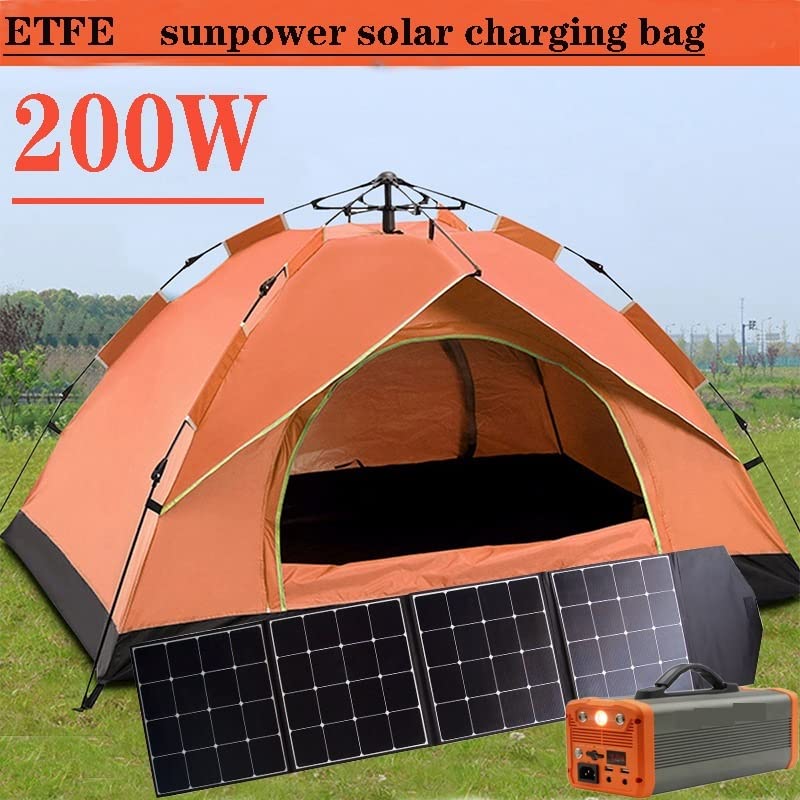 Pannello Solare Pannello Solare 200W Borsa Pieghevole Solare Alimentazione di Emergenza Portatile Accumulo di Energia Generazione di Energia Esterna