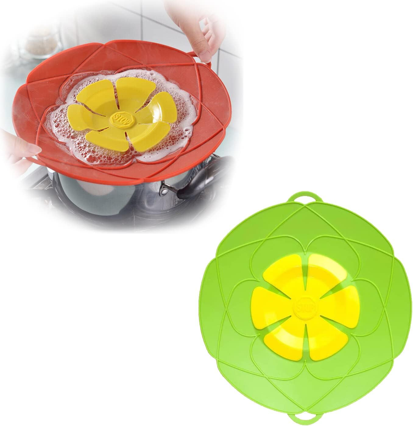 Couvercle en silicone anti-débordement pour casseroles et micro-ondes, facile à nettoyer, 25.5 cm - Image secondaire