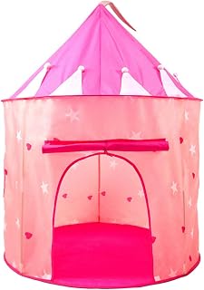 Kids Tents Indoor, Pink Princess Play Tents, Kids Foldable Fairy Play Castle Tent with Luminous Stars, Children Tent Game Toy for Indoor Outdoor, Gift for Little Girls Xiatiam