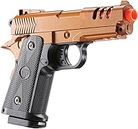 Vista 4 de GoldenBall 2011 Compacto Pesado Serie Airsoft Primavera Pistola (Color: Dorado)