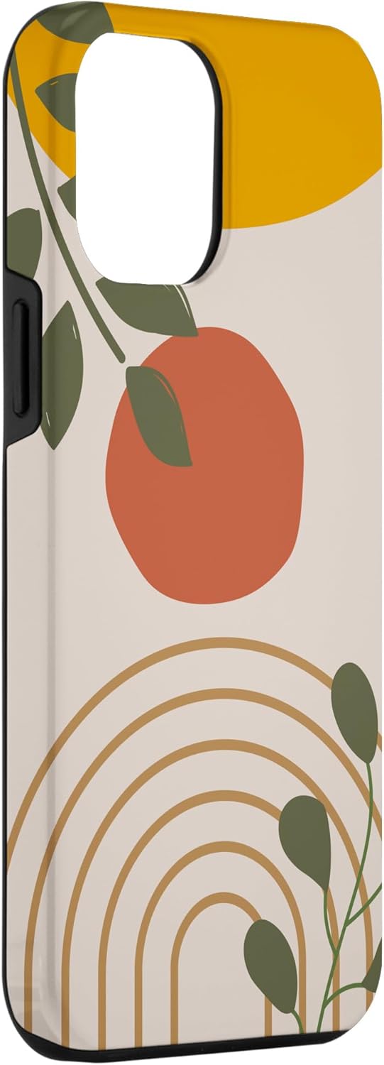 iPhone 12 Pro Max Boho Mid Century Modern Decorative Rainbow Sunset Nature Case