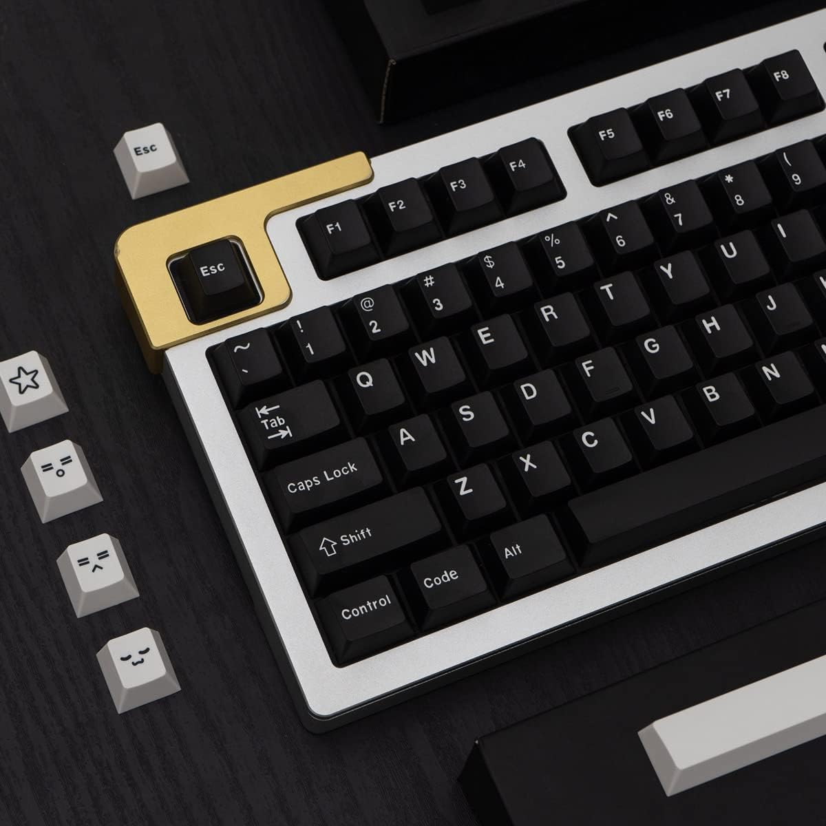 Sumgsn WOB Keycaps 172 Keys Cherry Profile Black Double Shot Keycaps Set image 2