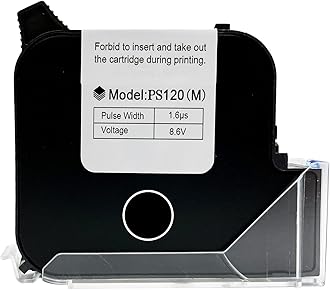 Phezer 1-inch 72ml Quick Dry Ink Cartridge for Handheld Inkjet Printer P15-1 Durable Replacement Waterproof 72ml Ink Cartridge(Black)