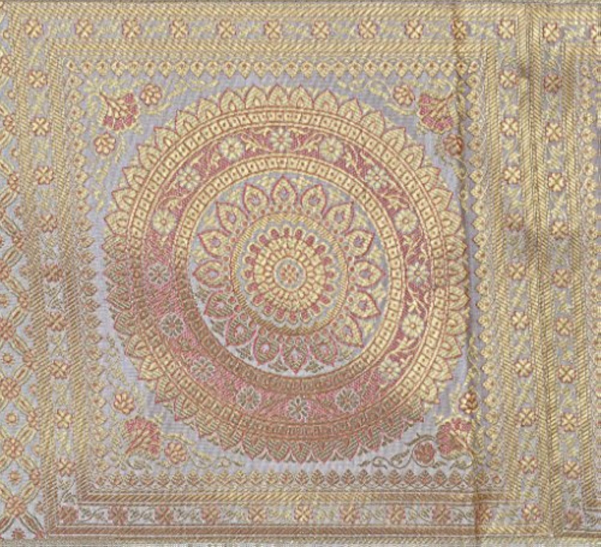 Lal Haveli Rectangle Shape Silk Table Runner for Wedding