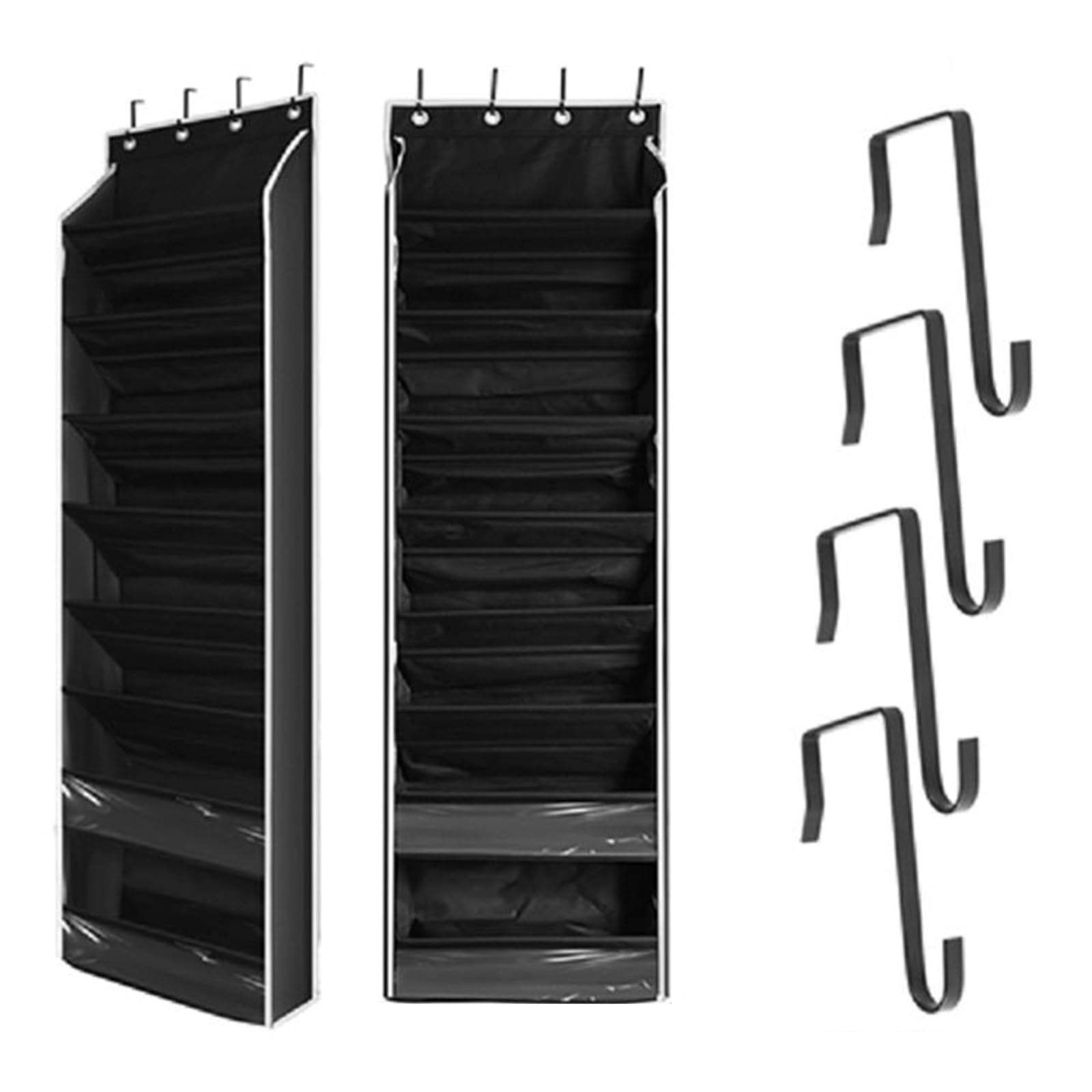 Organizador de zapatos de gran capacidad para colgar sobre la puerta con 8 capas y bolsillos grandes para colgar zapatos