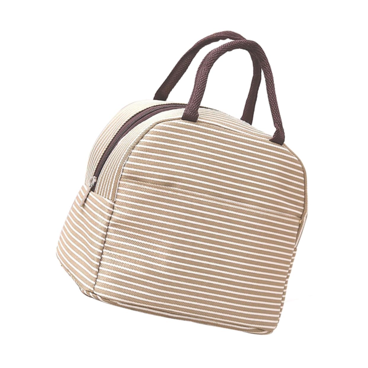 MAGICLULU 2 Piezas Bolsa De Enfriamiento Bolso Bolsa De Aluminio y Algodón Perlado Bolsa De Almuerzo Beige
