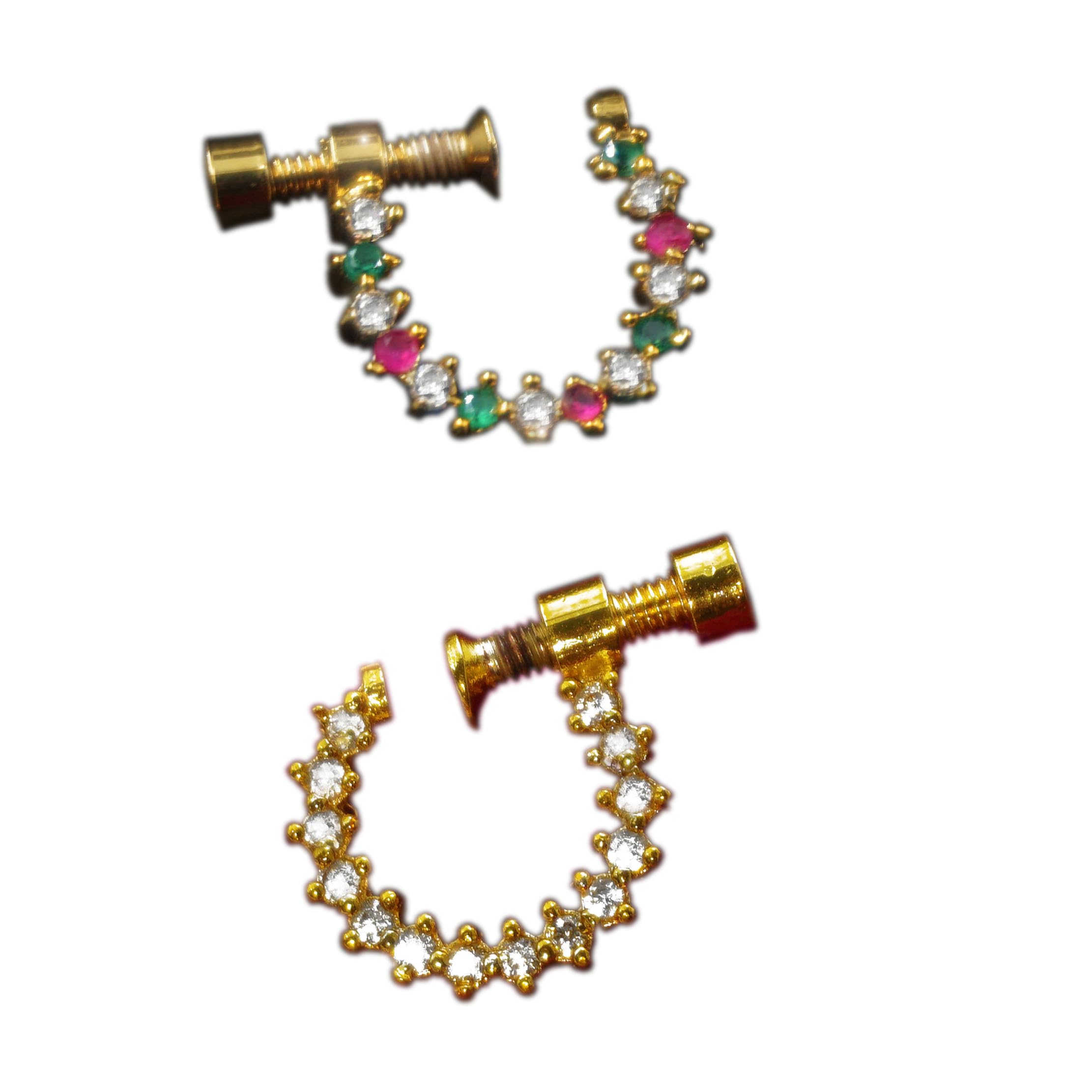 PANACHEE PINAAKA DARINI Cubic Zirconia Gold-plated Plated Alloy Nose Ring Set Combo-White&MulticolorNoseRing (B0CVS7G98Y) Amazon Price History, Amazon Price Tracker
