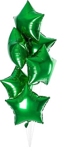 Miniatura 4 de Globos de aluminio en forma de estrella verde de 18 pulgadas, globos de helio de Mylar para decoración de fiesta de cumpleaños, boda, baby shower,