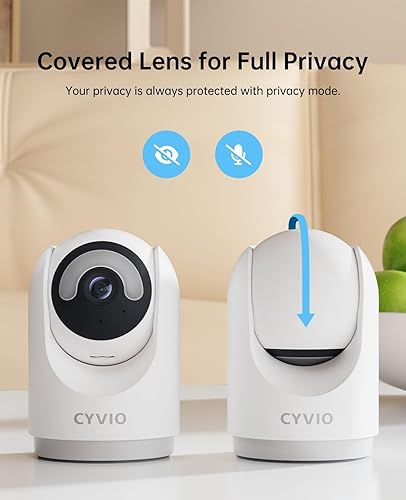 Miniatura 8 de Cámara WiFi para interiores, cámara de seguridad inalámbrica enchufable con video 3K de 5 MP, panorámica/inclinación, audio de 2 vías, detección