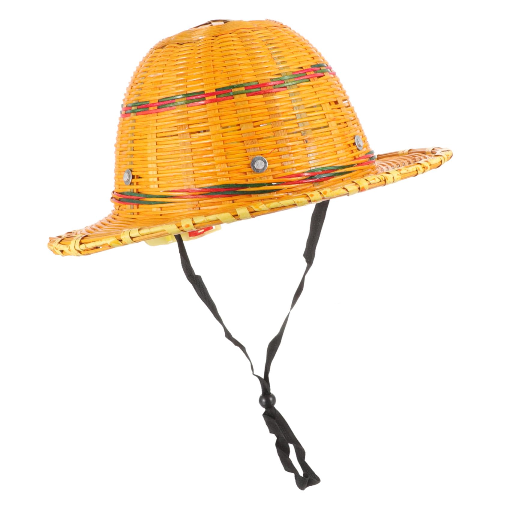 PACKOVE Bambus Schutzhelm mit Sicherem Industriehelm Design Atmungsaktiv für Sommerstimmung Baustellen Leichter Schutzhelm aus Bambusgewebe Zufällige Farbe