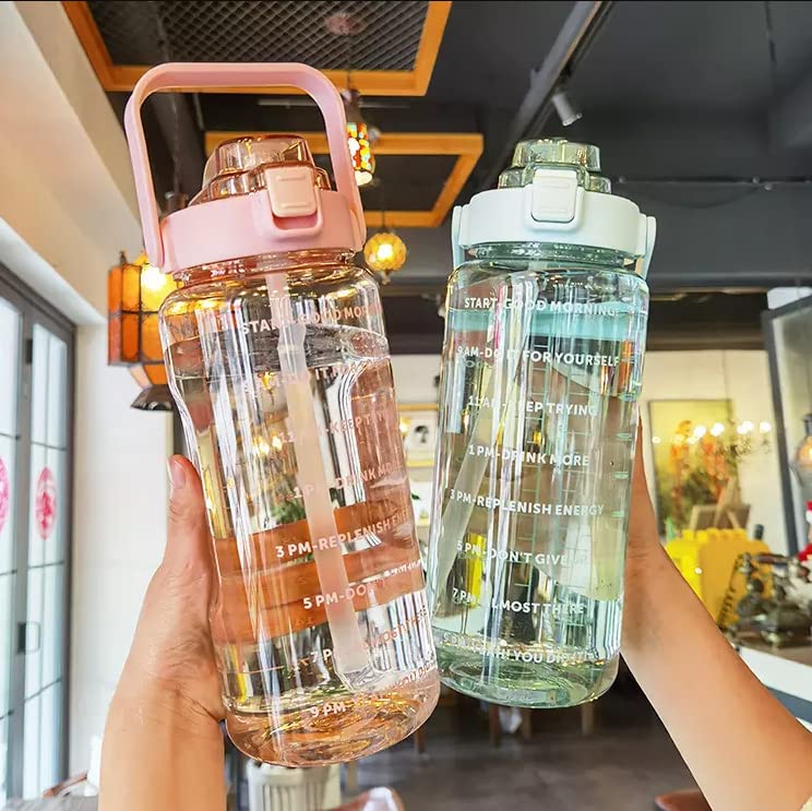 Image of SELECT Water Bottle 70oz, 2-Liter, Motivational Sports Water Bottle, BPA Free, Leakproof Protection for Outdoor, Gym, Sports, Office and Daily Life (Lavender)