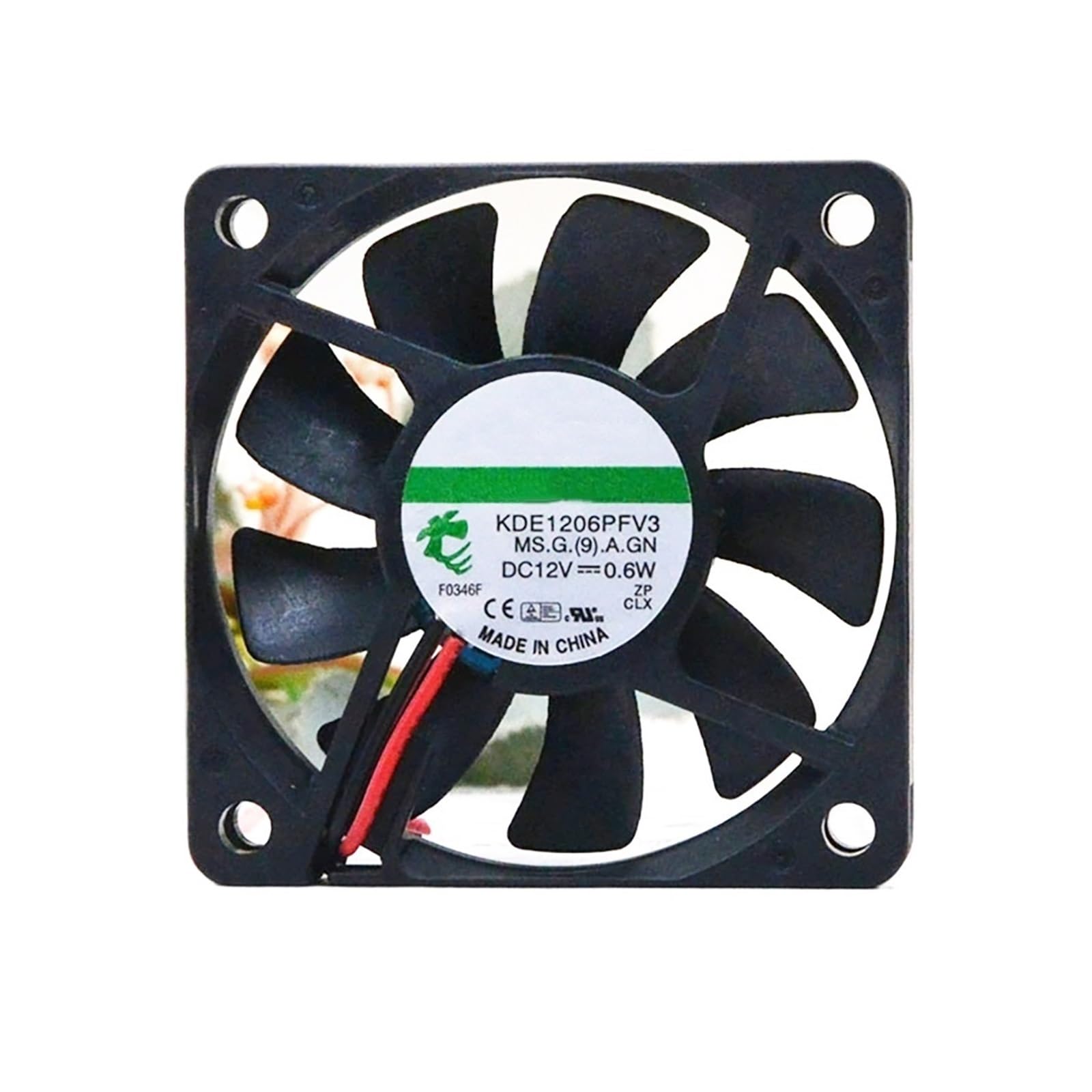 YLPWKMVZ CPU KDE1206PFV3 12VDC 0.6W 60 * 60 * 10MM Silent Cooling Fan