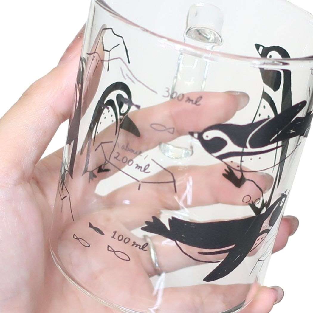 パインクリエイト [マグカップ]耐熱グラスマグ/海アート ペンギン