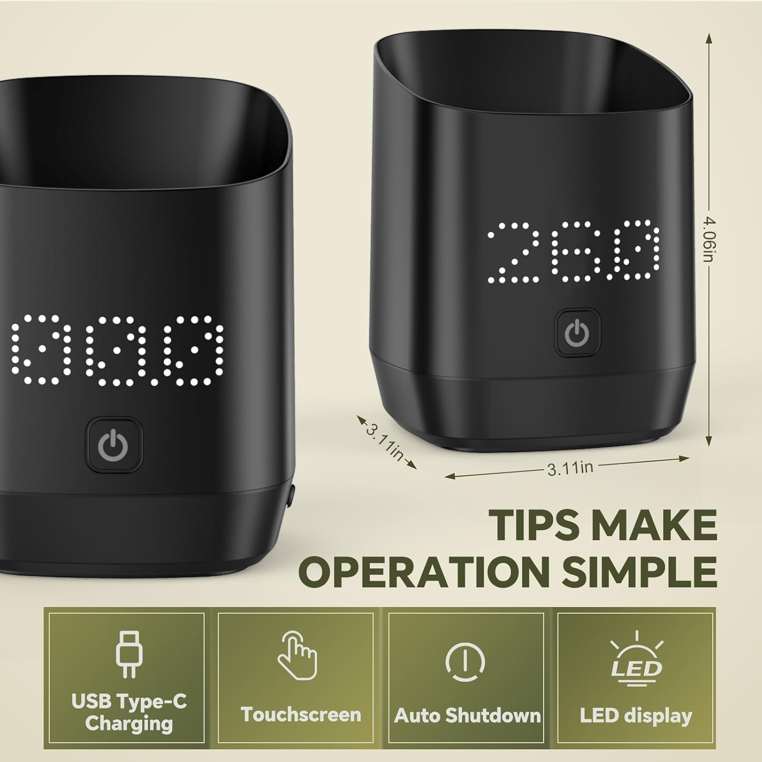 Digital Coffee Bean Dosing Cup for Espresso with LED Scale - High Precision Coffee Grounds Measurer, Barista-Strength Brewing Accessory & Perfect Coffee Lover Gift (Black, Sleek Design)