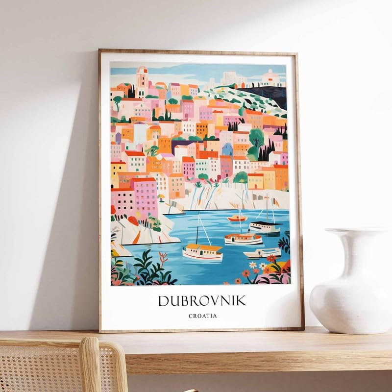 Medieval Poster de Dubrovnik en Toile de Prestige pour Intérieur Chic