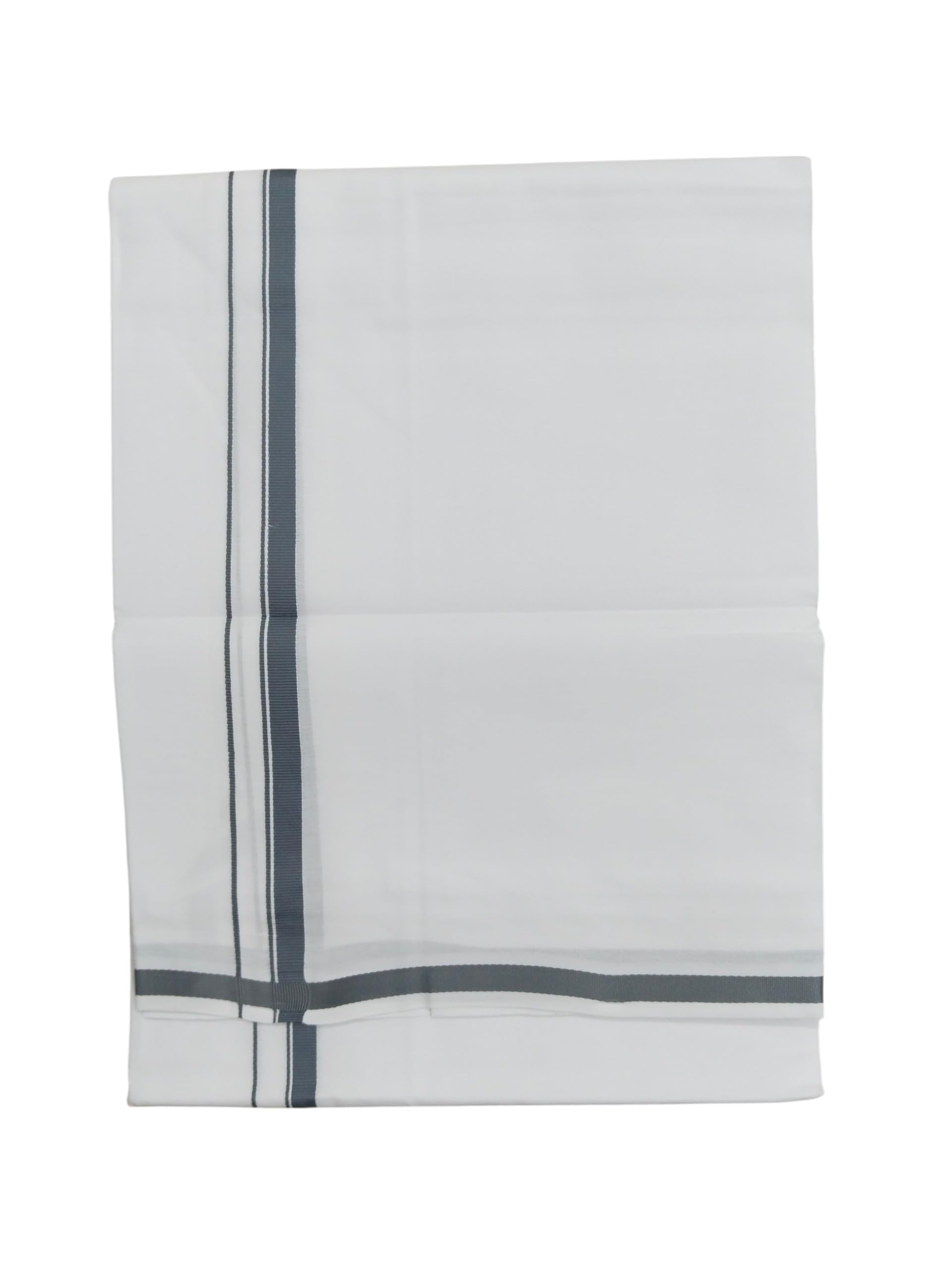 Traditional Mens 100% Pure Cotton Kerala Dhoti, Mill Bleached Premium White Colour, 2.00 Metres Size Single Layer Dhoti,Mundu,Veshti (Specially with High Thickness)-image-5