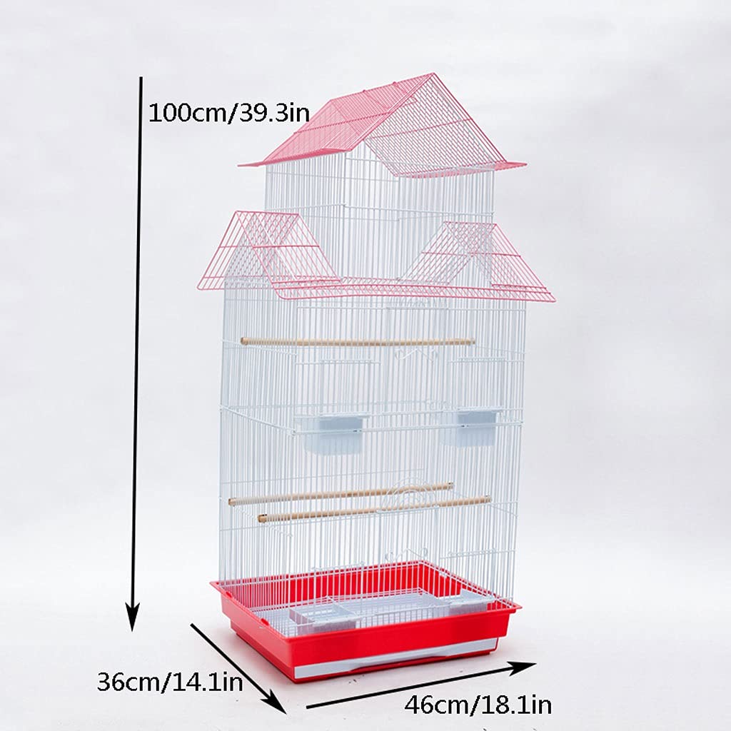 Gabbia Voliera Parket Bird Cage Grande Gabbia per Uccelli in Acciaio Inossidabile Starling Verniciato in Ferro battuto Cage Pappagallo Adatto per canarino Amore Uccello Piccione Bird Cage