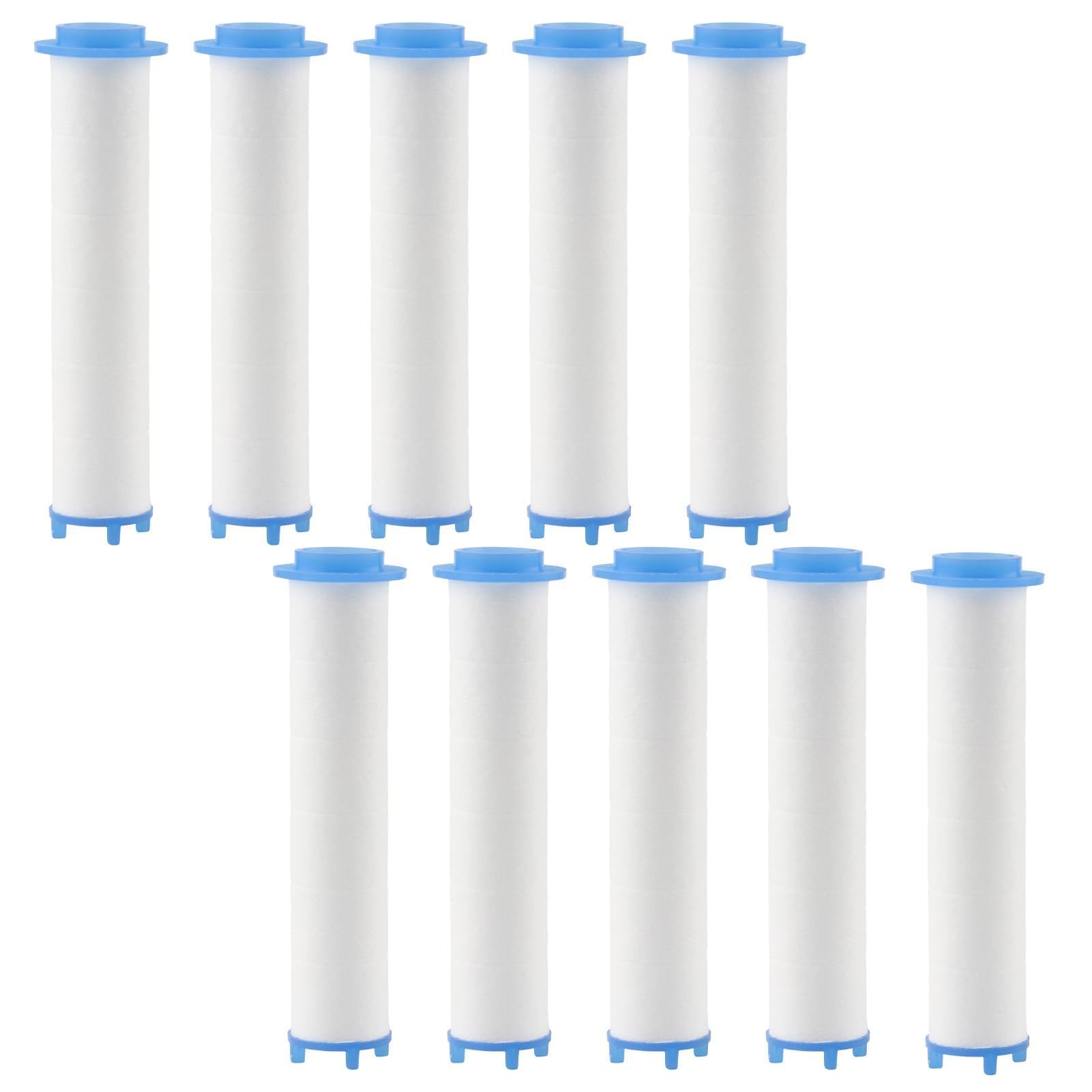 Filtro de Ducha Antical Universal de 10 Piezas, Filtros de Algodón PP Cartuchos de Repuesto para Purificador de Agua Reduce Cloro y Metales Pesados Cuida Piel y Cabello (9,5 x 2 cm)