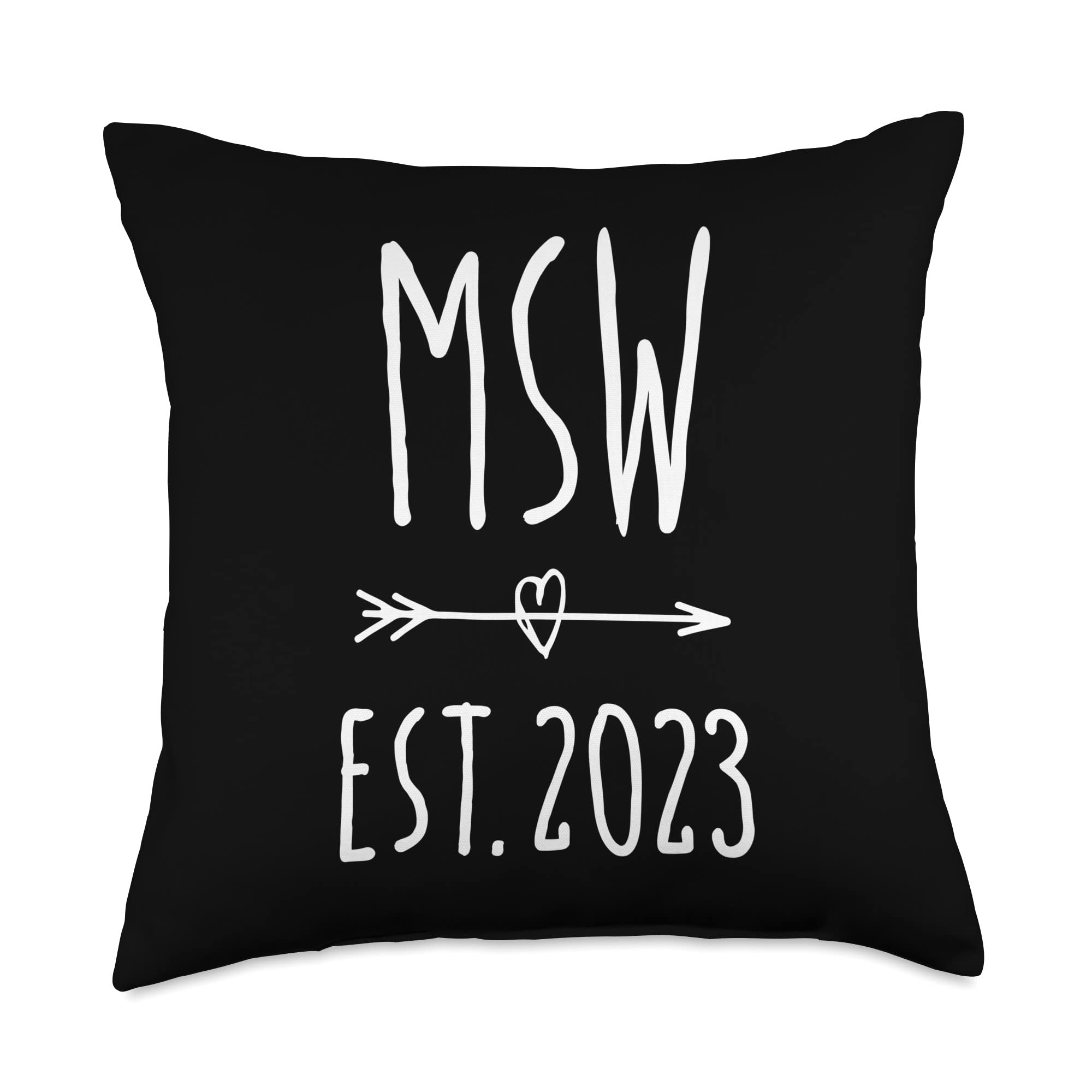 Master Social Work Grad MSW Graduation 2023 Throw Pillow