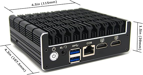 Protectli Vault FW4B - 4 Port, Firewall Micro Appliance/Mini PC - Intel Quad Core (Celeron J3160), AES-NI, Barebone - Compatible with pfSense/OPNsense etc