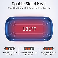 Vista 14 de Hand Warmers Rechargeable, Portable Electric Hand Warmer, Double-Sided Heating USB Pocket Heater Therapy Great for Raynauds, Hunting, Golf, Camping