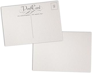 Hill Valley Greetings Blank Vintage Postcards - Bulk 100 Vintage Postcards Backs - Printed on Antique Textured Style Cards...