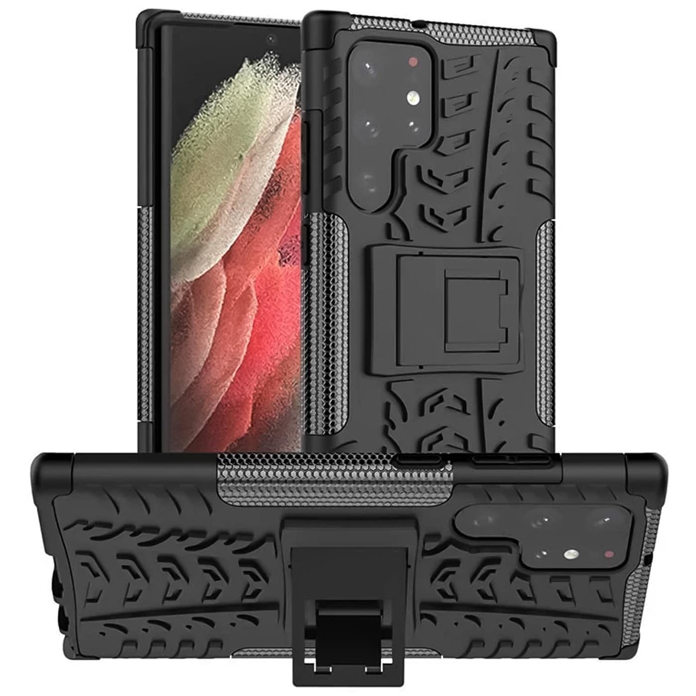 Protective Case for Samsung Galaxy S23 Ultra Case, Armor Outdoor Cell Phone Case for Samsung S23 Ultra 5G Case Panzer Hardcase [Cover suitable for construction sites], Black