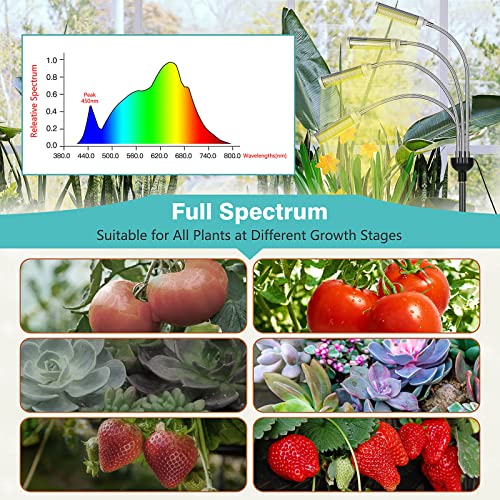 Plant Grow Light, Lampolar 200W Full Spectrum Led Growing Lights For Indoor Plants With Stand, Floor Plant Growing Lamps With App Remote Control & 0-24H Timer, Tripod Adjustable 15-50 Inch [Upgraded] #TOP3