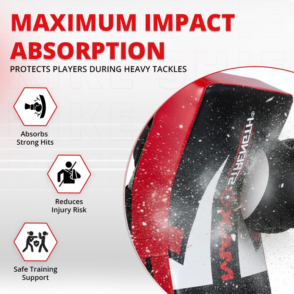 MAXSTRENGTH Scudo professionale per kickboxing, tappetino curvo per Muay Thai, ideale per MMA, arti marziali, karate, taekwondo, allenamento