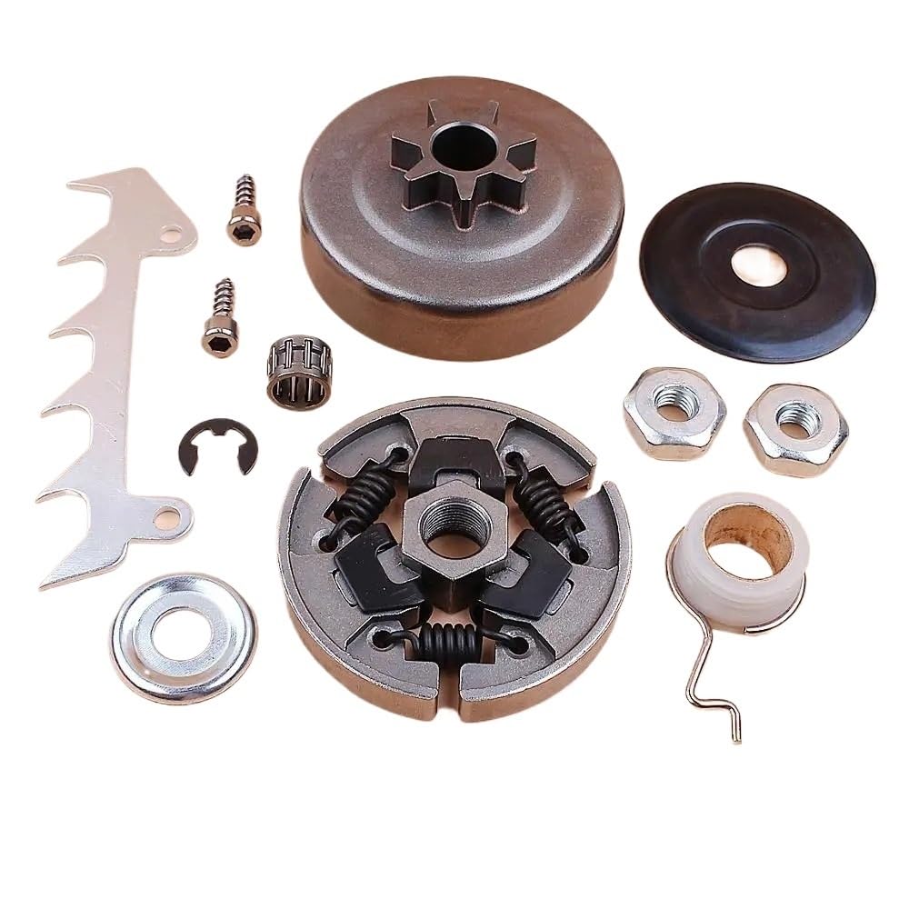 Compatible con motosierra, tambor de embrague, parachoques, tornillo de punta, engranaje de tornillo sin fin, Kit de rodamiento para arandela para MS210 MS230 MS250 025 023 021, herramientas de jardín