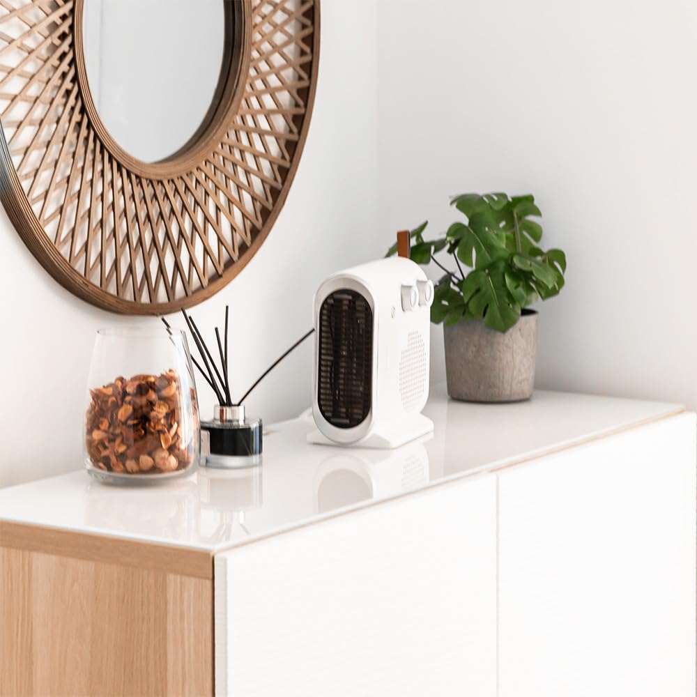 Cecotec Termoventilatore ReadyWarm 2050 Max Dual White. 2000 W, 2 Livelli di Potenza, 3 Modalità di Funzionamento (Cool/Warm/Hot), Leggero, Manuale, Silenzioso, Spegnimento Automatico